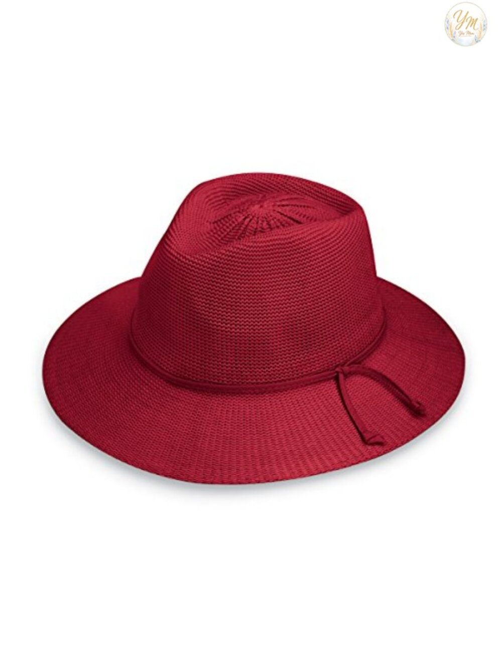 UPF 50+ Packable Wide Brim Fedora Sun Hat for Women - Poly-Straw